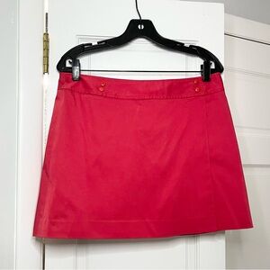 Ann Taylor Red Cotton A-Line Mini Skort for Resort Wear